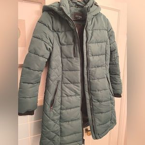 Guess Hunter green winter coat. Perfect condition worn once?